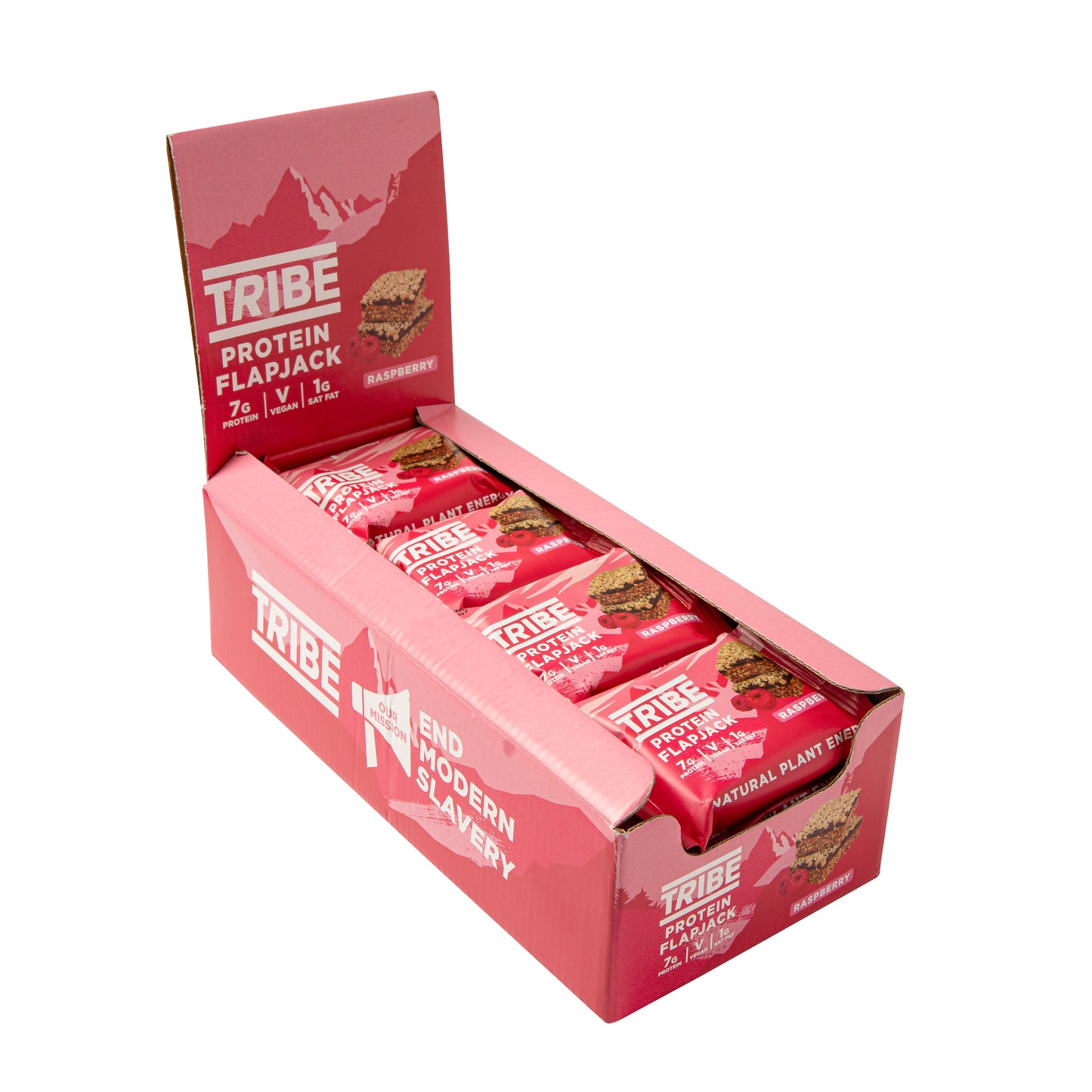 TRIBE PROTEIN FLAPJACK - RASPBERRY 12-PACK