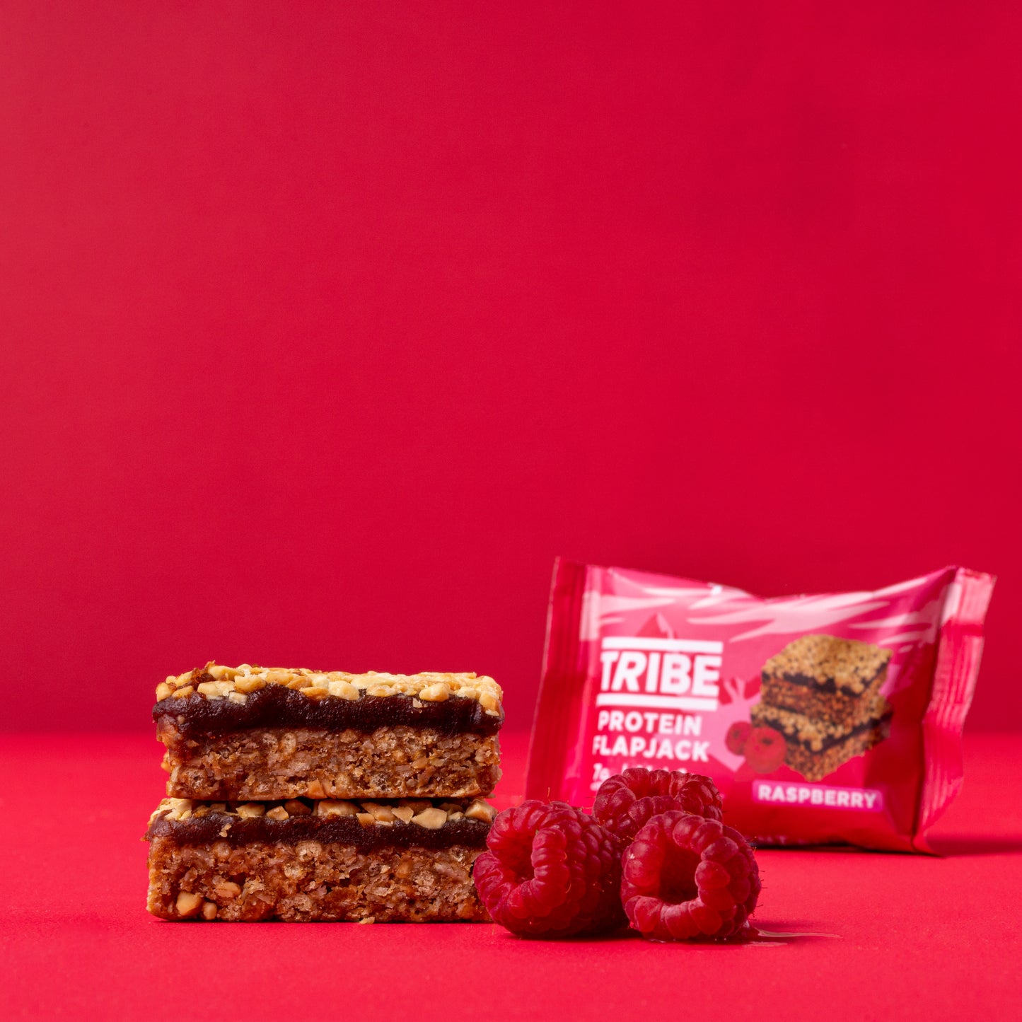 TRIBE PROTEIN FLAPJACK - RASPBERRY 12-PACK